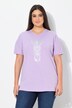 T-shirt, diermotief, oversized, V-hals, halve mouwen