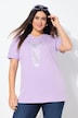 T-shirt, diermotief, oversized, V-hals, halve mouwen