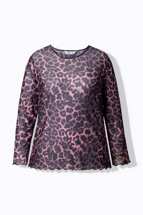 Mesh shirt, slim fit, golfmotief, lange mouw