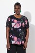 Chiffon blouse, dubbellaags, A-lijn, ronde hals, korte mouwen