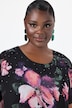 Chiffon blouse, dubbellaags, A-lijn, ronde hals, korte mouwen