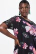 Chiffon blouse, dubbellaags, A-lijn, ronde hals, korte mouwen