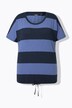 T-shirt, striber, bånd på sømmen, rund hals, korte ærmer