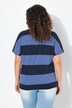 T-shirt, striber, bånd på sømmen, rund hals, korte ærmer