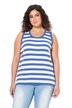 Top, pruhy, žebrovaný žerzej, kulatý výstřih, bez rukávů