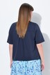 T-shirt, manches courtes et col V. Base élastique. Plis fantaisie