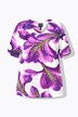 T-shirt, bloemen, classic, V-hals, halve mouw