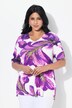 T-shirt, bloemen, classic, V-hals, halve mouw