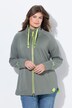 Sweatjakke, stående krage, glidelås, lange ermer