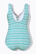 Strappy Mixed Stripe One Piece Swimsuit