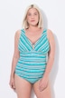 Strappy Mixed Stripe One Piece Swimsuit