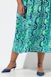 Robe maxi, col tunisien et manches courtes, fermeture zippée, coupe évasée