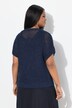 Pull à paillettes. Col rond et épaules ultra-basses