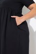 Maxi abito dal taglio svasato con zip, scollo a V e mezze maniche