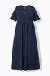 Zip Front Short Sleeve Swing Empire Knit Dress