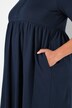 Zip Front Short Sleeve Swing Empire Knit Dress