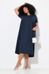Zip Front Short Sleeve Swing Empire Knit Dress
