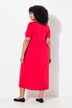Zip Front Short Sleeve Swing Empire Knit Dress