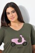 T-shirt, motif Vespa. Col V et manches courtes. Coupe Classic