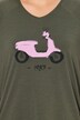 T-shirt, motif Vespa. Col V et manches courtes. Coupe Classic