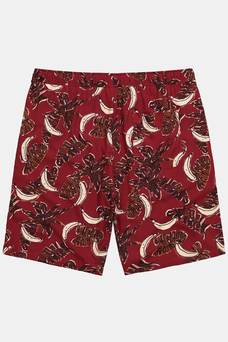 Men+ viskose-shorts, alloverprint, elastisk linning, op til 8XL
