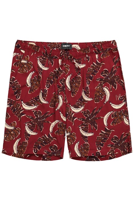 Viskózové bermudy Men+, plošný potisk, elastický pas, do 8XL