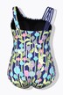 Maillot de bain avec bonnets souples et bretelle triple, motif fleurs de pavot, matière recyclée