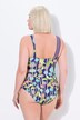 Maillot de bain avec bonnets souples et bretelle triple, motif fleurs de pavot, matière recyclée