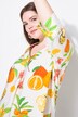 Fruit Print 3/4 Sleeve Split Neck Blouse