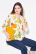 Fruit Print 3/4 Sleeve Split Neck Blouse