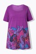 Longshirt, A-lijn, carré-hals, halve mouw