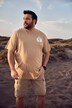 Men+ T-skjorte, halve ermer, ryggtrykk, rund hals, opptil 8 XL