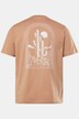 Men+ T-skjorte, halve ermer, ryggtrykk, rund hals, opptil 8 XL