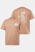 Men+ T-skjorte, halve ermer, ryggtrykk, rund hals, opptil 8 XL