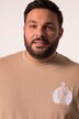 Men+ T-skjorte, halve ermer, ryggtrykk, rund hals, opptil 8 XL