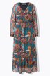 Robe maxi#, silhouette en A, imprimé floral, effet cache-cœur