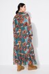 Robe maxi#, silhouette en A, imprimé floral, effet cache-cœur