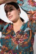 Robe maxi#, silhouette en A, imprimé floral, effet cache-cœur