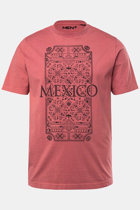 Men+ T-shirt, korte ærmer, print foran, vintage look, op til str. 8XL