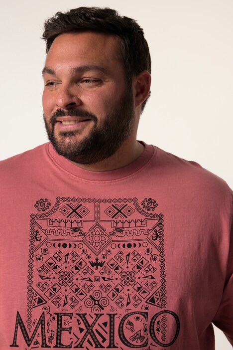 Men+ T-shirt, korte ærmer, print foran, vintage look, op til str. 8XL