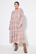 Robe Maxi, imprimé all-over, col V, volants