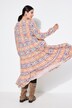 Robe Maxi, imprimé all-over, col V, volants