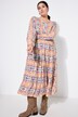 Robe Maxi, imprimé all-over, col V, volants