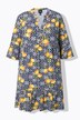 Robe en jersey, coupe évasée. Col tunisien et manches 3/4