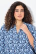Jerseykjole i A-linje med tunika-udskæring og 3/4-ærmer