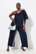 Jumpsuit, blondetop, brede ben, pailletter