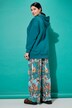 Pantalon#, coupe Wide Legs, taille haute, plissé, floral