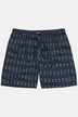 Shorts da bagno Men+ con taglio speciale per l'addome, stampa allover e tre tasche, disponibili fino alla tg. 8XL