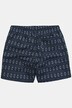 Shorts da bagno Men+ con taglio speciale per l'addome, stampa allover e tre tasche, disponibili fino alla tg. 8XL