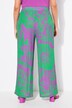 Pantaloni con fiori, taglio della gamba ampio e cintura elastica